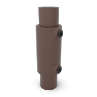 Buiskoppeling Koppelstuk - vintage bruin-B / 26,9 mm